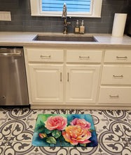 Load image into Gallery viewer, New York Roses in Watercolor Memory Foam Kitchen Mat