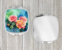 Load image into Gallery viewer, New York Roses in Watercolor Compact Mirror