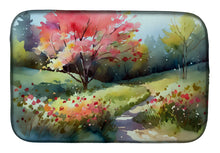 Load image into Gallery viewer, North Carolina Dogwoods in Watercolor Dish Drying Mat