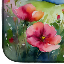 Load image into Gallery viewer, North Dakota Wild Prairie Roses in Watercolor Dish Drying Mat