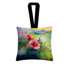 Load image into Gallery viewer, North Dakota Wild Prairie Roses in Watercolor Hanging Square Fabric Ornament 3.5 × 3.5