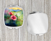 Load image into Gallery viewer, North Dakota Wild Prairie Roses in Watercolor Compact Mirror