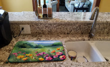 Load image into Gallery viewer, North Dakota Wild Prairie Roses in Watercolor Dish Drying Mat