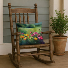 Load image into Gallery viewer, North Dakota Wild Prairie Roses in Watercolor Throw Pillow
