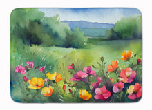 Load image into Gallery viewer, North Dakota Wild Prairie Roses in Watercolor Memory Foam Kitchen Mat