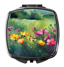 Load image into Gallery viewer, North Dakota Wild Prairie Roses in Watercolor Compact Mirror