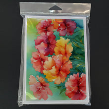 Load image into Gallery viewer, Ohio Scarlet Carnations in Watercolor Greeting Cards -  Blank Note Cards – 8-Pack of Artist-Designed Cards with Envelopes