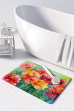 Load image into Gallery viewer, Ohio Scarlet Carnations in Watercolor Memory Foam Kitchen Mat