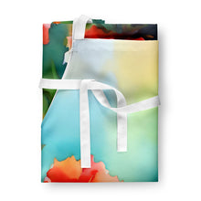 Load image into Gallery viewer, Ohio Scarlet Carnations in Watercolor Apron – Artist-Designed Kitchen, BBQ &amp; Craft Apron
