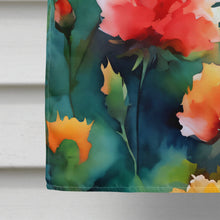 Load image into Gallery viewer, Ohio Scarlet Carnations in Watercolor House Flag