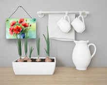 Load image into Gallery viewer, Ohio Scarlet Carnations in Watercolor Wall or Door Hanging Prints