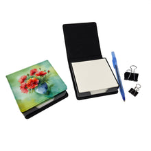 Load image into Gallery viewer, Ohio Scarlet Carnations in Watercolor PU Leather Note Paper Holder