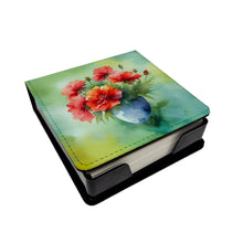 Load image into Gallery viewer, Ohio Scarlet Carnations in Watercolor PU Leather Note Paper Holder
