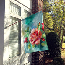 Load image into Gallery viewer, Oklahoma Roses in Watercolor House Flag