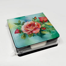 Load image into Gallery viewer, Oklahoma Roses in Watercolor PU Leather Note Paper Holder