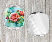 Load image into Gallery viewer, Oklahoma Roses in Watercolor Compact Mirror