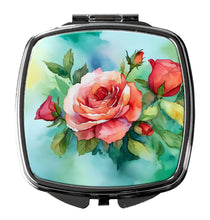 Load image into Gallery viewer, Oklahoma Roses in Watercolor Compact Mirror
