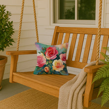 Load image into Gallery viewer, Oklahoma Roses in Watercolor Throw Pillow
