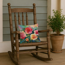 Load image into Gallery viewer, Oklahoma Roses in Watercolor Throw Pillow