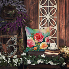 Load image into Gallery viewer, Oklahoma Roses in Watercolor Throw Pillow