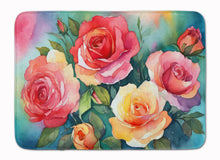 Load image into Gallery viewer, Oklahoma Roses in Watercolor Memory Foam Kitchen Mat