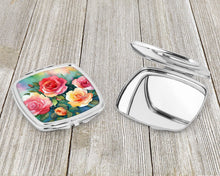 Load image into Gallery viewer, Oklahoma Roses in Watercolor Compact Mirror