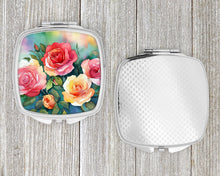 Load image into Gallery viewer, Oklahoma Roses in Watercolor Compact Mirror