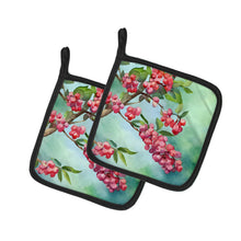 Load image into Gallery viewer, Pennsylvania Mountain Laurels in Watercolor Pair of Pot Holders