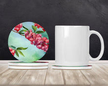Load image into Gallery viewer, Pennsylvania Mountain Laurels in Watercolor Large Sandstone Coasters Pack of 4