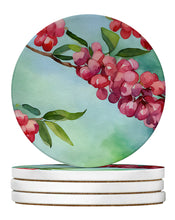 Load image into Gallery viewer, Pennsylvania Mountain Laurels in Watercolor Large Sandstone Coasters Pack of 4