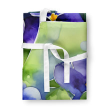 Load image into Gallery viewer, Rhode Island Violets in Watercolor Apron – Artist-Designed Kitchen, BBQ &amp; Craft Apron