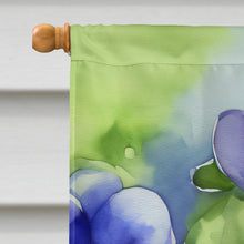 Load image into Gallery viewer, Rhode Island Violets in Watercolor House Flag