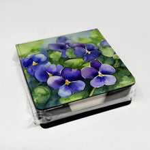 Load image into Gallery viewer, Rhode Island Violets in Watercolor PU Leather Note Paper Holder