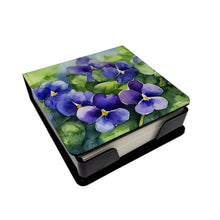 Load image into Gallery viewer, Rhode Island Violets in Watercolor PU Leather Note Paper Holder