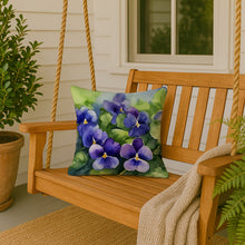 Load image into Gallery viewer, Rhode Island Violets in Watercolor Throw Pillow
