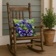 Load image into Gallery viewer, Rhode Island Violets in Watercolor Throw Pillow