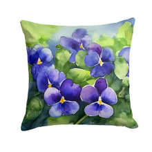 Load image into Gallery viewer, Rhode Island Violets in Watercolor Throw Pillow