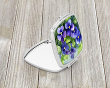 Load image into Gallery viewer, Rhode Island Violets in Watercolor Compact Mirror
