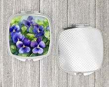 Load image into Gallery viewer, Rhode Island Violets in Watercolor Compact Mirror