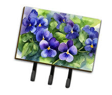 Load image into Gallery viewer, Rhode Island Violets in Watercolor Leash or Key Holder