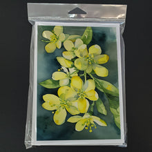 Load image into Gallery viewer, South Carolina Yellow Jessamine in Watercolor Greeting Cards -  Blank Note Cards – 8-Pack of Artist-Designed Cards with Envelopes