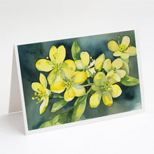 Load image into Gallery viewer, South Carolina Yellow Jessamine in Watercolor Greeting Cards -  Blank Note Cards – 8-Pack of Artist-Designed Cards with Envelopes