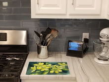 Load image into Gallery viewer, South Carolina Yellow Jessamine in Watercolor Glass Cutting Boards – Durable, Decorative Kitchen Art Large