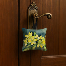 Load image into Gallery viewer, South Carolina Yellow Jessamine in Watercolor Hanging Square Fabric Ornament 3.5 × 3.5