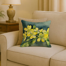 Load image into Gallery viewer, South Carolina Yellow Jessamine in Watercolor Throw Pillow