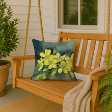 Load image into Gallery viewer, South Carolina Yellow Jessamine in Watercolor Throw Pillow