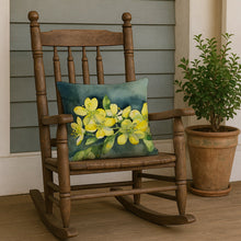 Load image into Gallery viewer, South Carolina Yellow Jessamine in Watercolor Throw Pillow