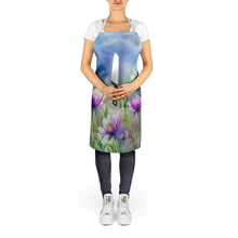 Load image into Gallery viewer, South Dakota Pasque Flowers in Watercolor Apron – Artist-Designed Kitchen, BBQ &amp; Craft Apron