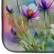 Load image into Gallery viewer, South Dakota Pasque Flowers in Watercolor Dish Drying Mat
