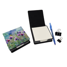 Load image into Gallery viewer, South Dakota Pasque Flowers in Watercolor PU Leather Note Paper Holder